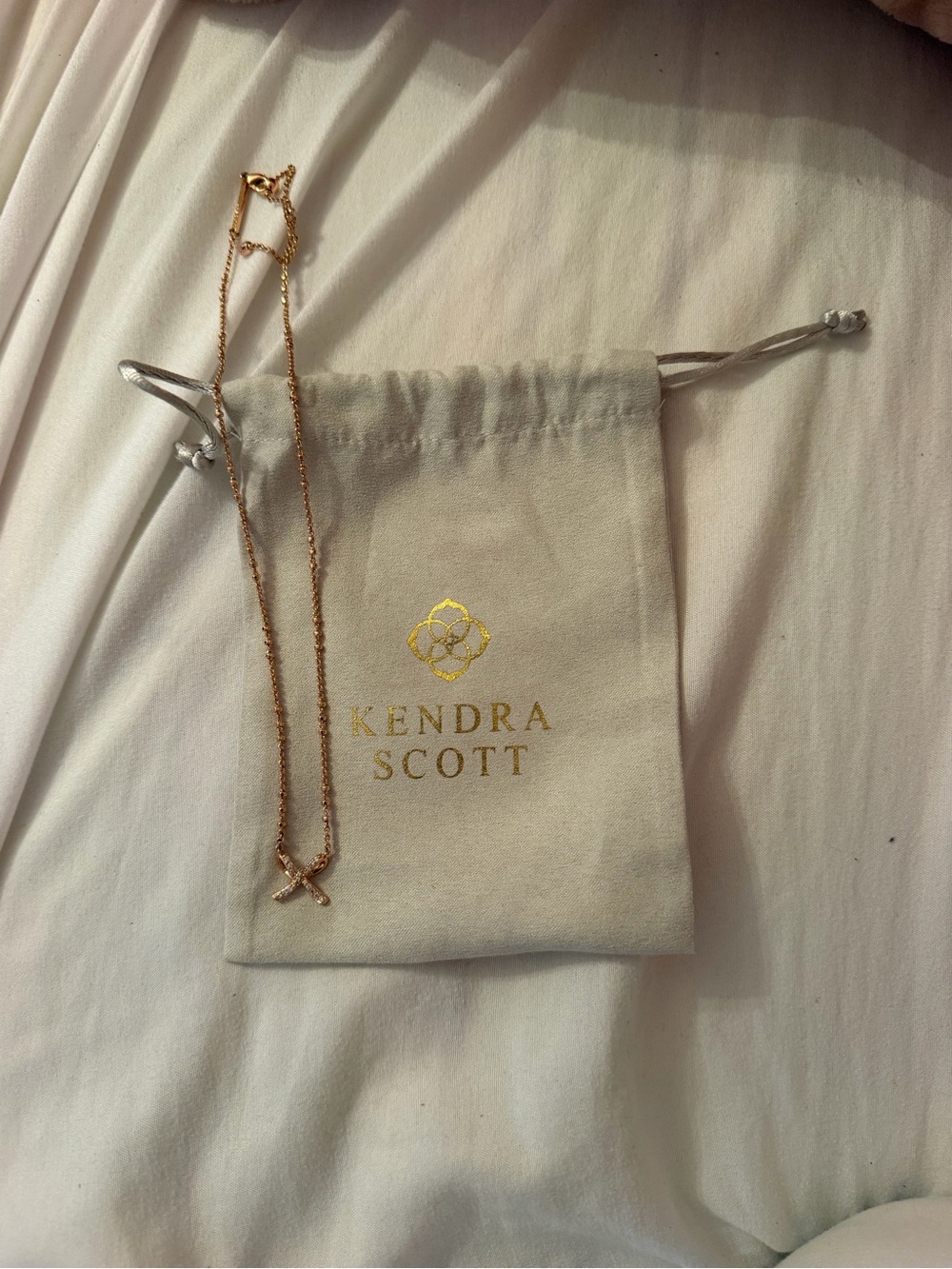 Kendra Scott Rose Gold Cross Necklace with Chain
